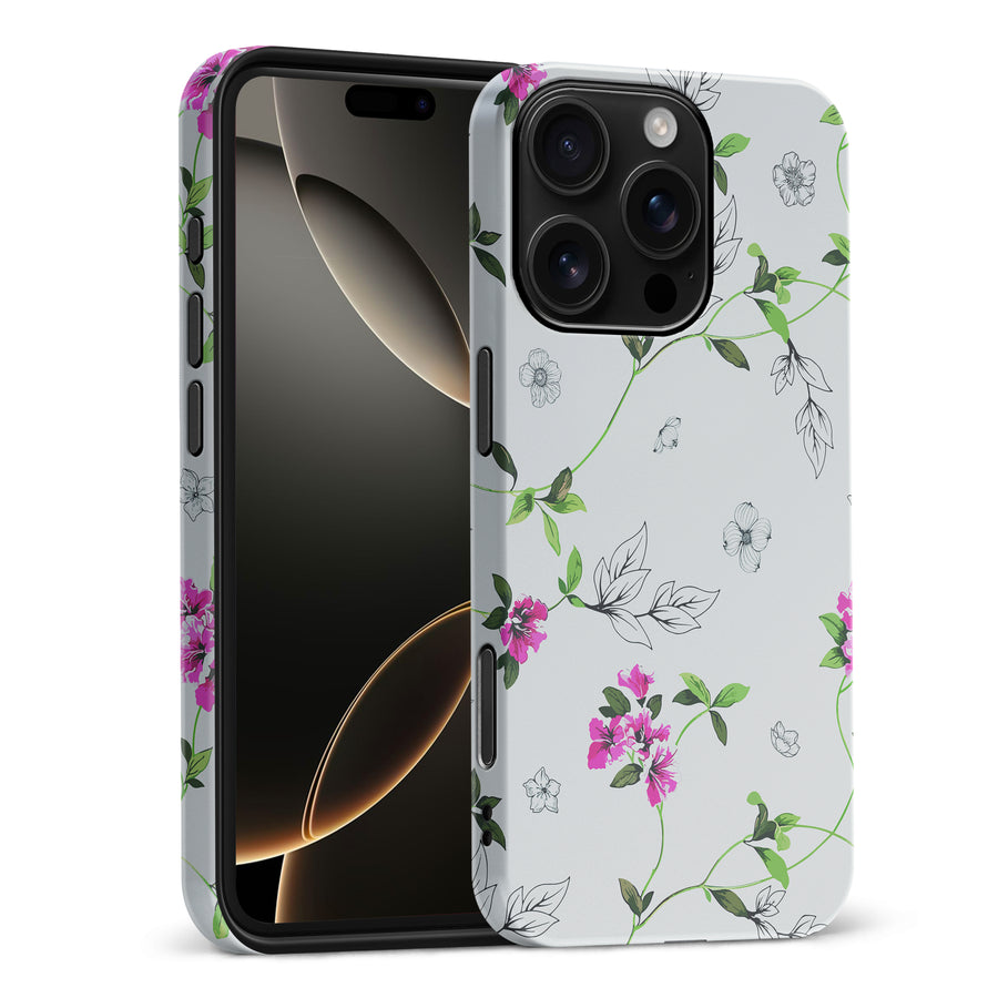 iPhone 16 Pro Max Bougainvillea  Phone Case in White