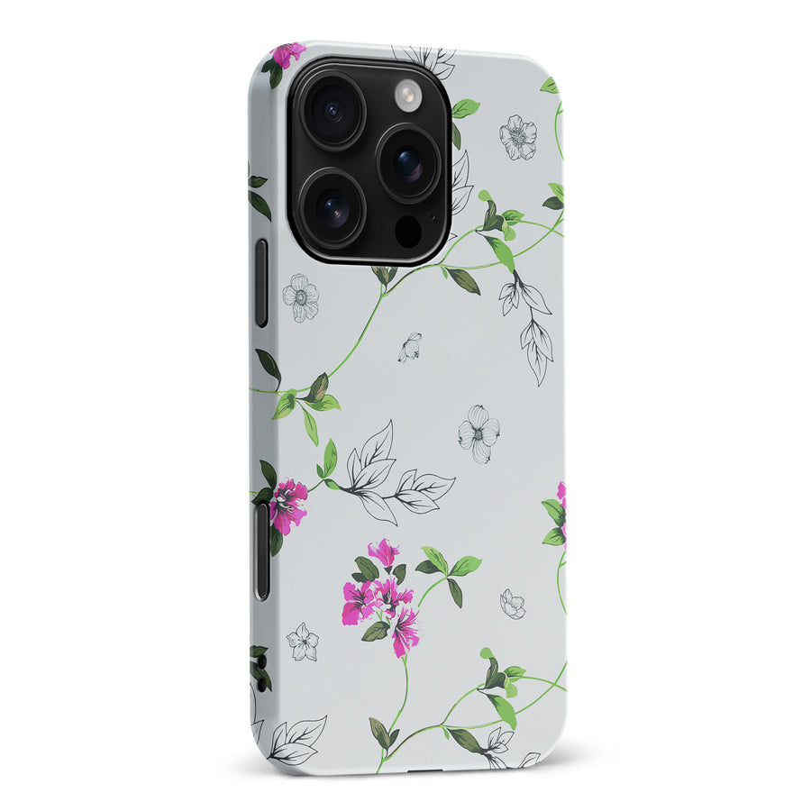 iPhone 16 Pro Max Bougainvillea  Phone Case in White