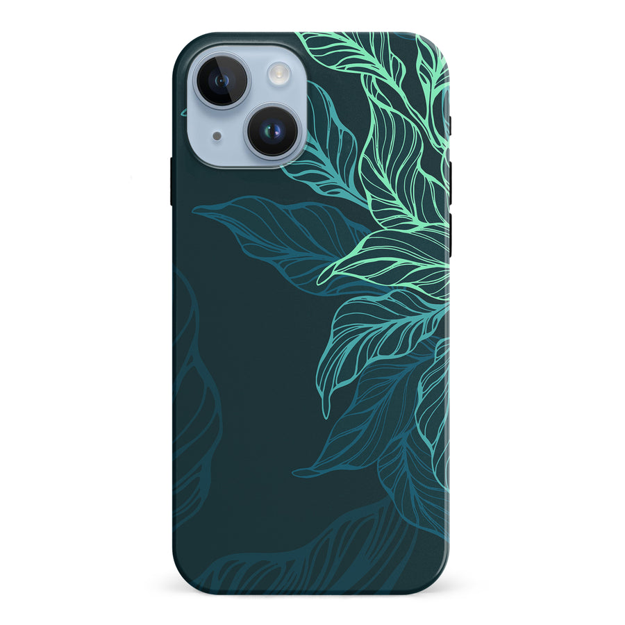 iPhone 15 Tropical Phone Case in Green