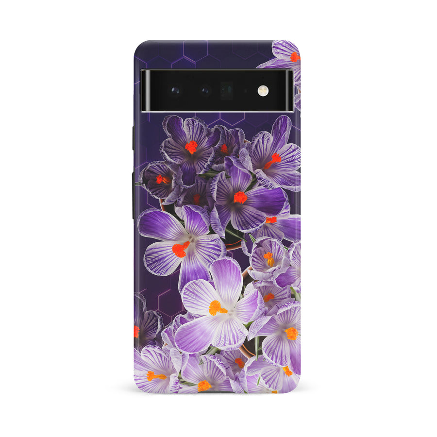 Google Pixel 6A Crocus Phone Case in Purple