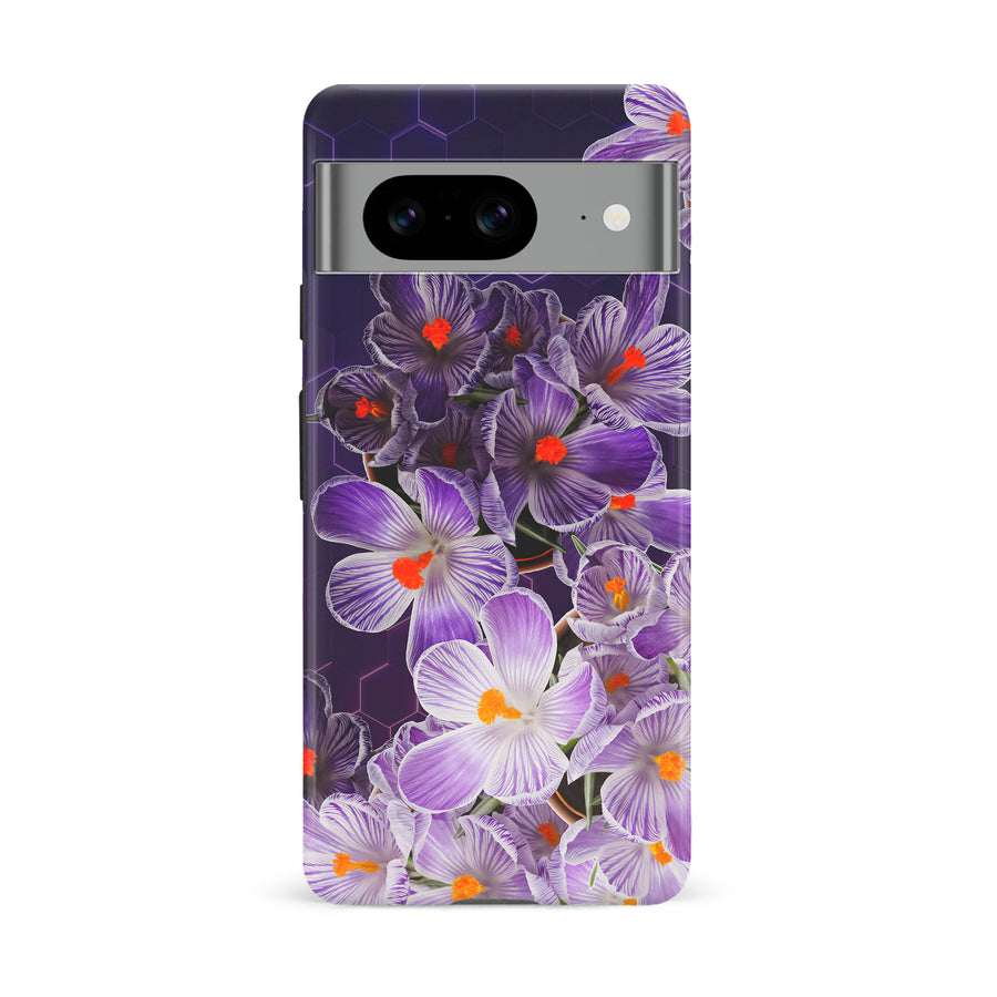 Google Pixel 8 Crocus Phone Case in Purple