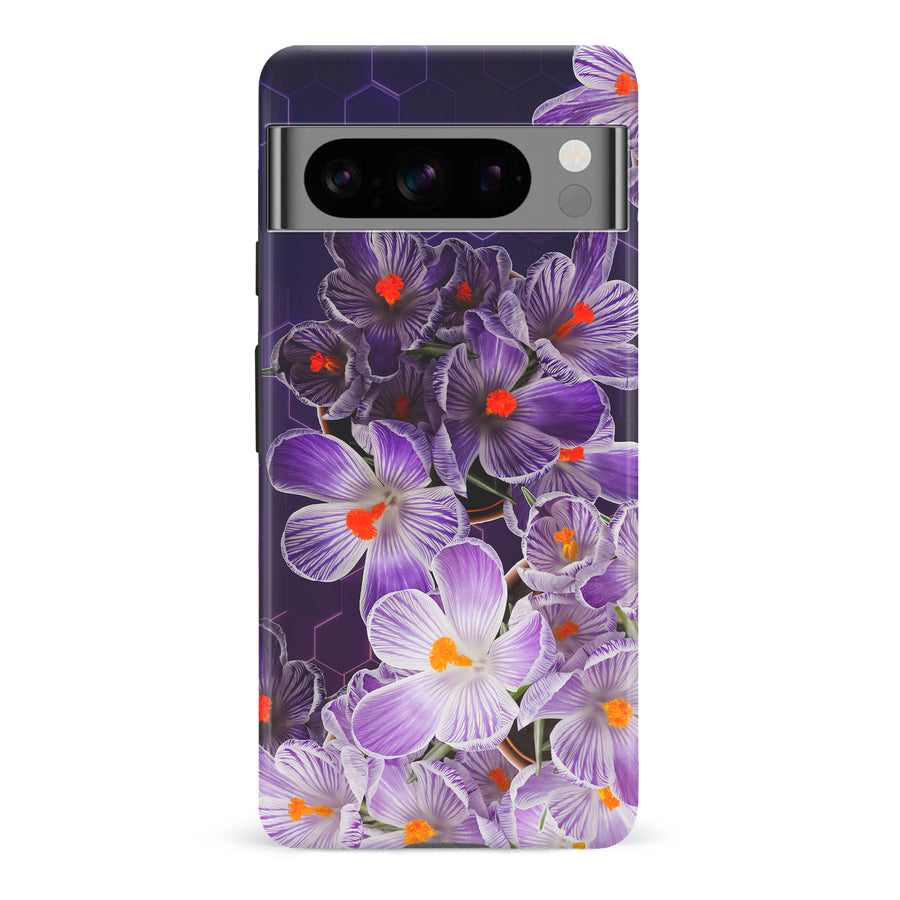 Google Pixel 8 Pro Crocus Phone Case in Purple