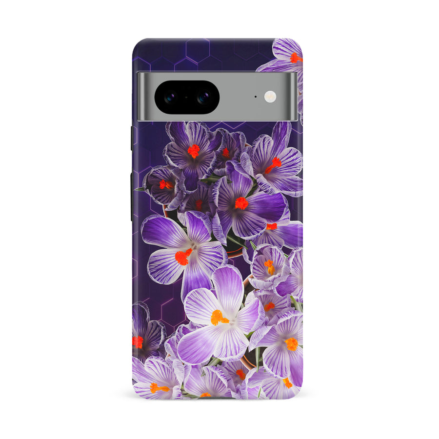 Google Pixel 8A Crocus Phone Case in Purple