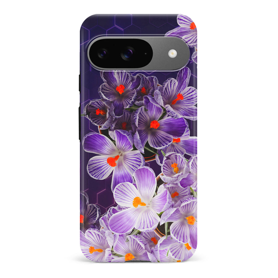 Google Pixel 9 Crocus Phone Case in Purple