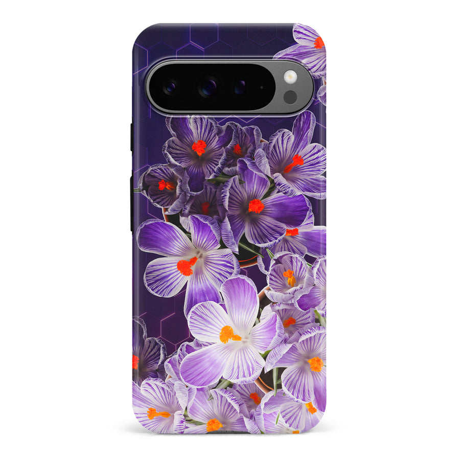 Google Pixel 9 Pro Crocus Phone Case in Purple