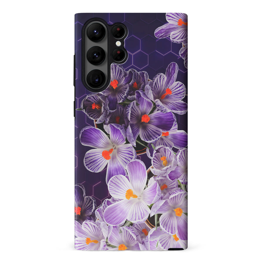 Samsung S23 Ultra Crocus Phone Case in Purple