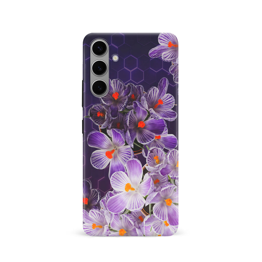 Samsung Galaxy S24 Crocus Phone Case in Purple