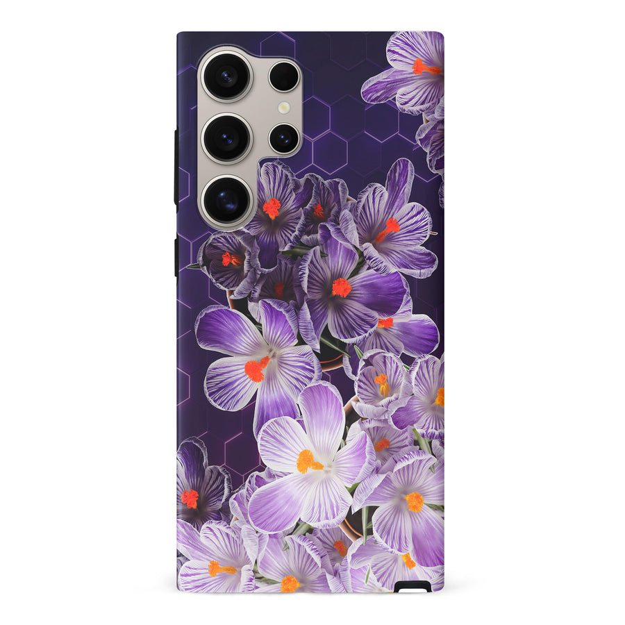 Samsung Galaxy S24 Ultra Crocus Phone Case in Purple