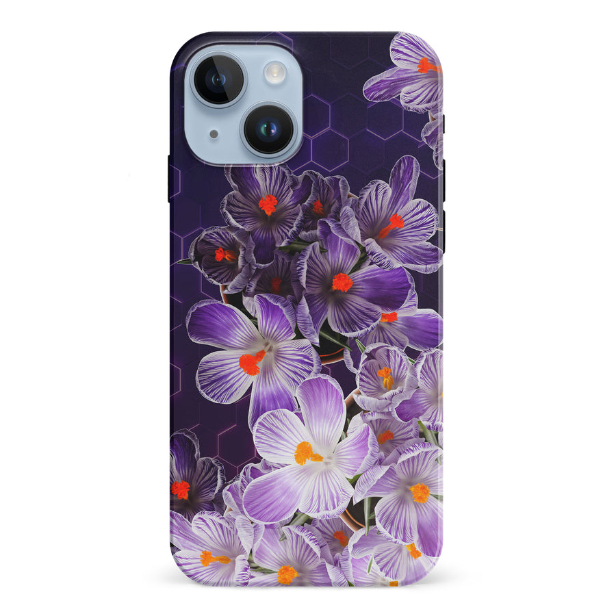 iPhone 15 Crocus Phone Case in Purple