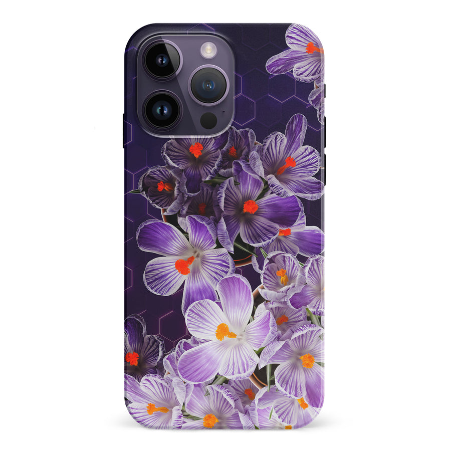 iPhone 15 Pro Crocus Phone Case in Purple