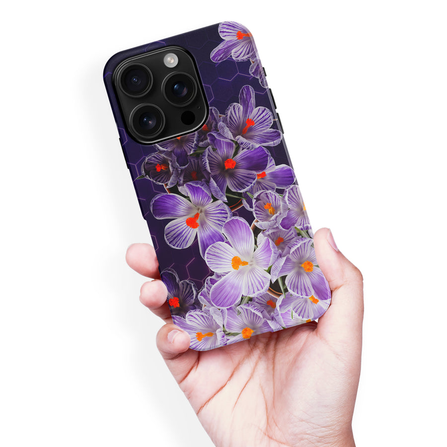 iPhone 16 Pro Max Crocus Phone Case in Purple