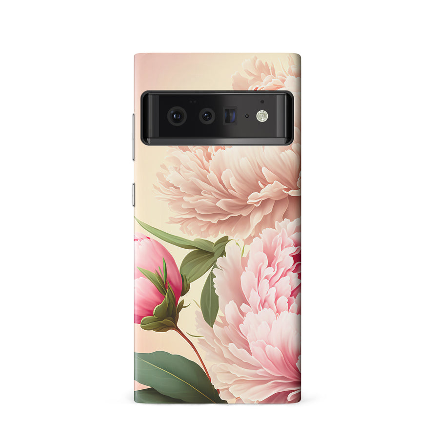 Google Pixel 6 Peonies Phone Case in Pink