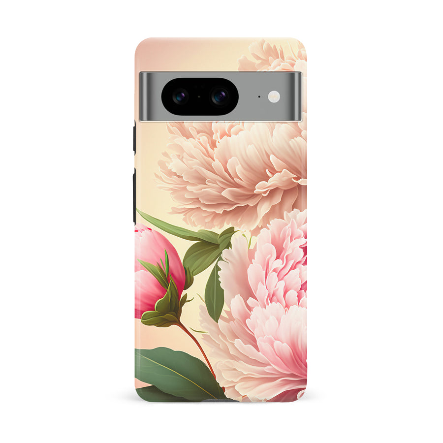 Google Pixel 8 Peonies Phone Case in Pink