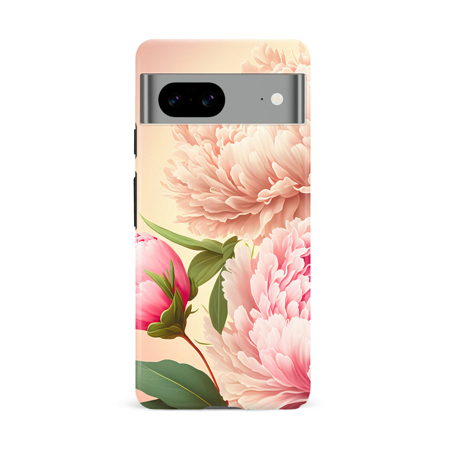 Google Pixel 8A Peonies Phone Case in Pink