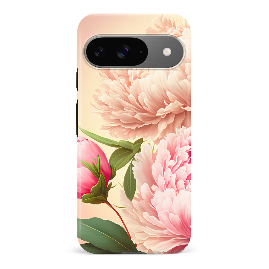 Google Pixel 9 Peonies Phone Case in Pink