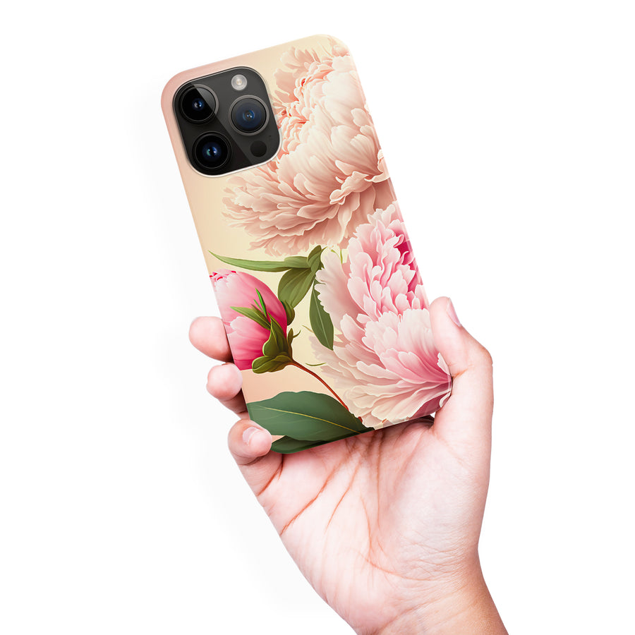 iPhone 15 Pro Max Peonies Phone Case in Pink