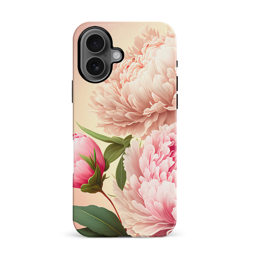 iPhone 16 Peonies Phone Case in Pink