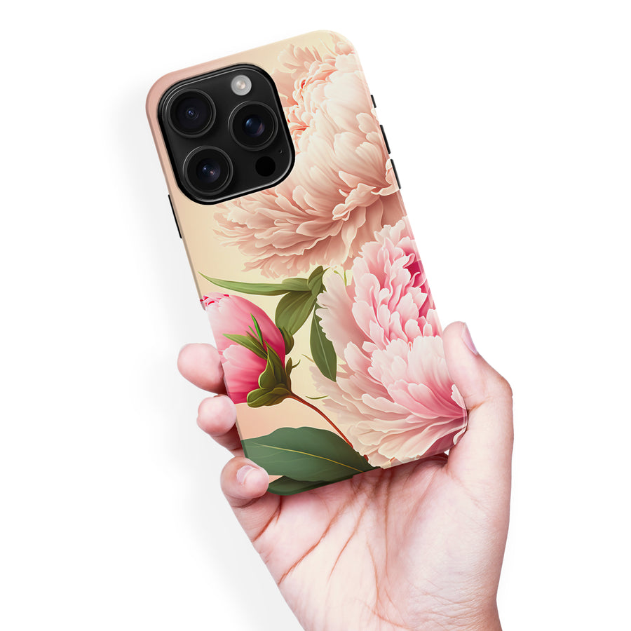 iPhone 16 Pro Max Peonies Phone Case in Pink