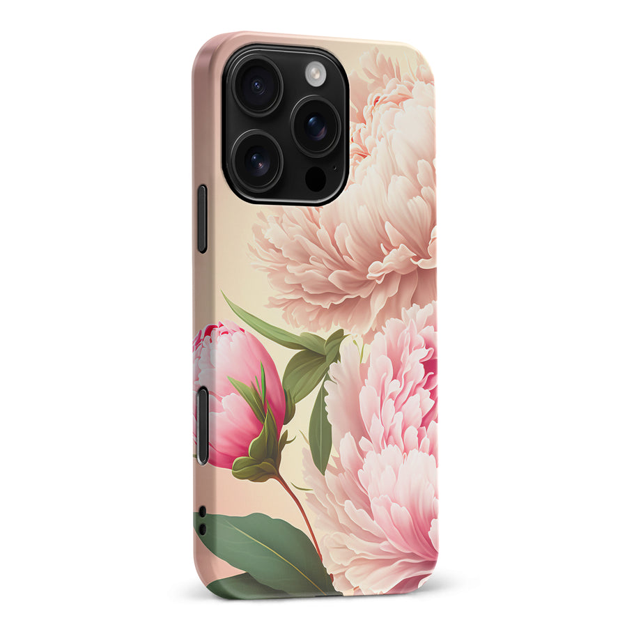 iPhone 16 Pro Max Peonies Phone Case in Pink