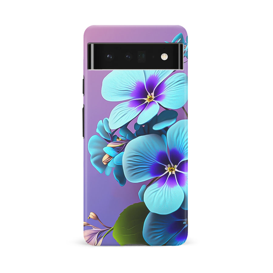 Google Pixel 6A Pansy Floral Phone Case