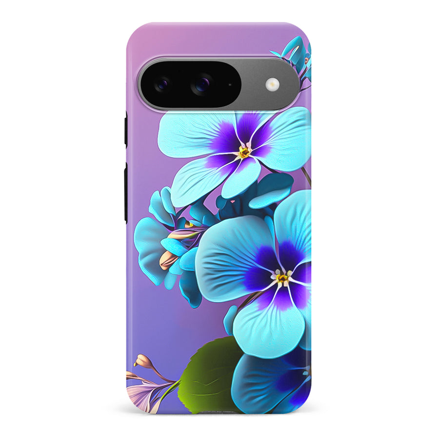 Google Pixel 9 Pansy Floral Phone Case