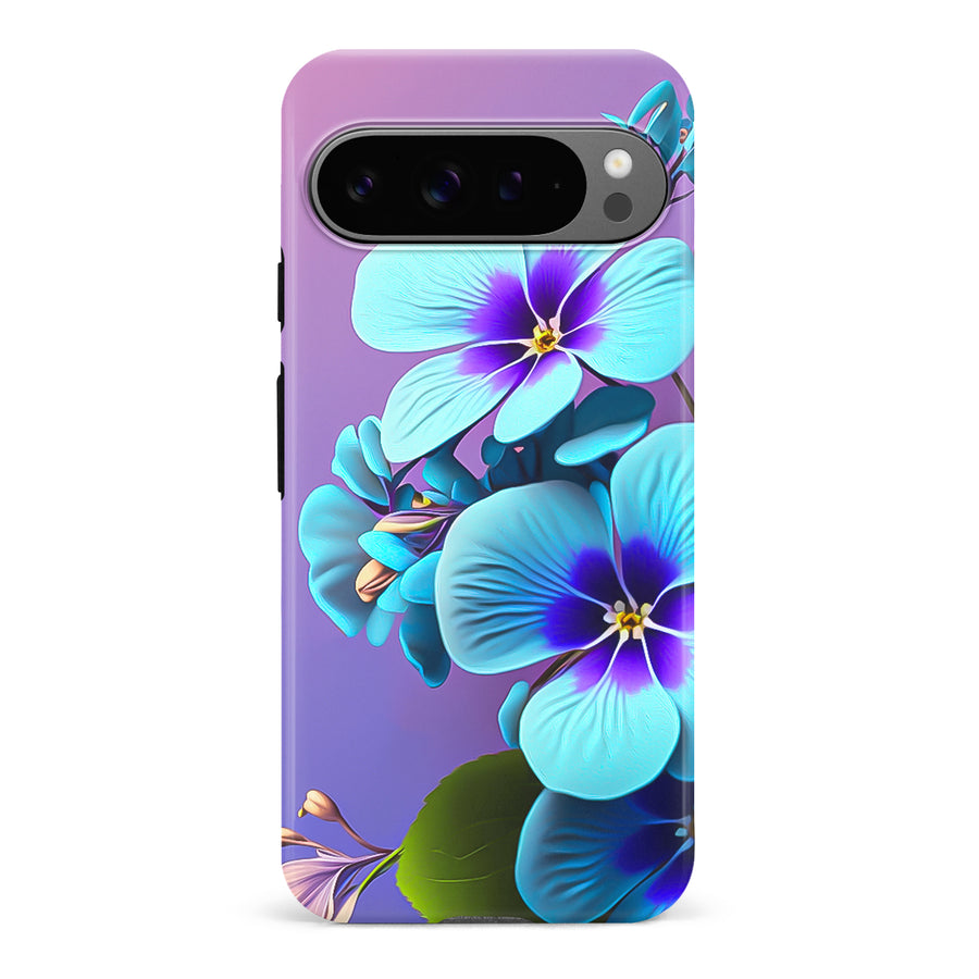 Google Pixel 9 Pro Pansy Floral Phone Case