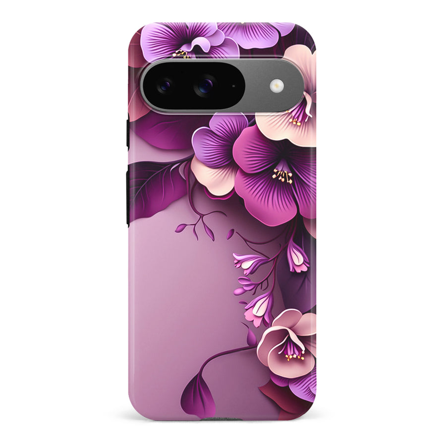 Google Pixel 9 Hibiscus Phone Case in Purple