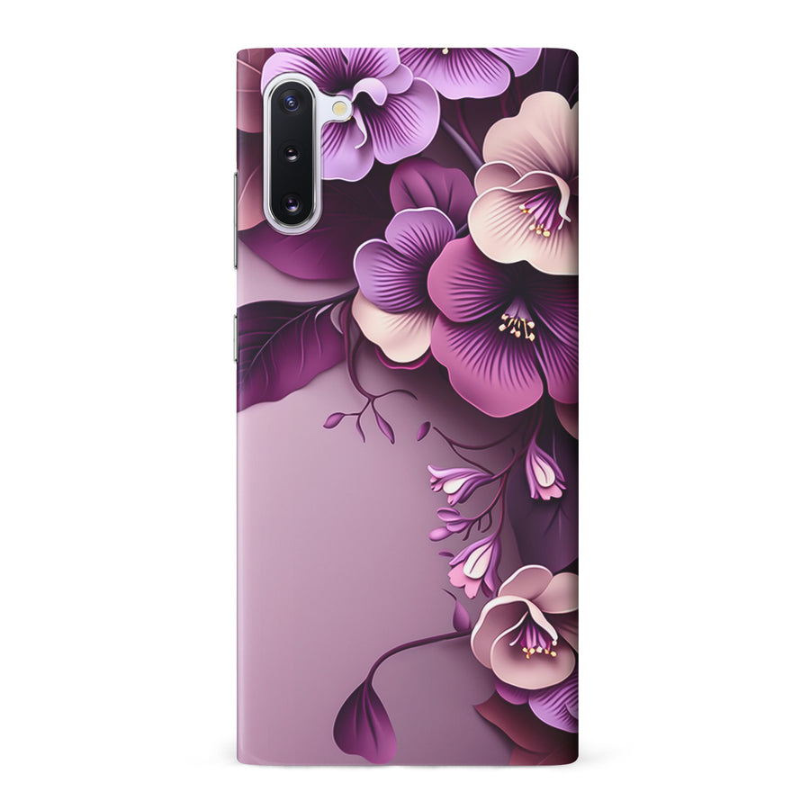 Samsung Galaxy Note 10 Hibiscus Phone Case in Purple