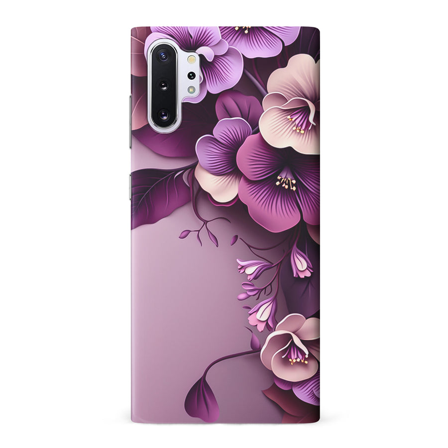 Samsung Galaxy Note 10 Plus Hibiscus Phone Case in Purple