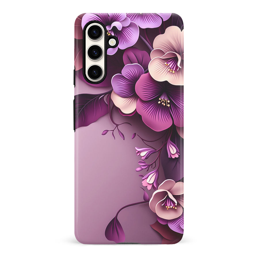 Samsung S23 FE Purple Haze Hibiscus Floral Phone Case