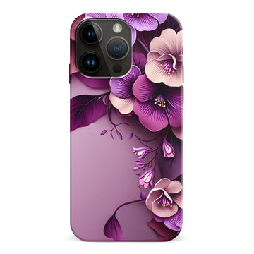 iPhone 15 Pro Max Hibiscus Phone Case in Purple