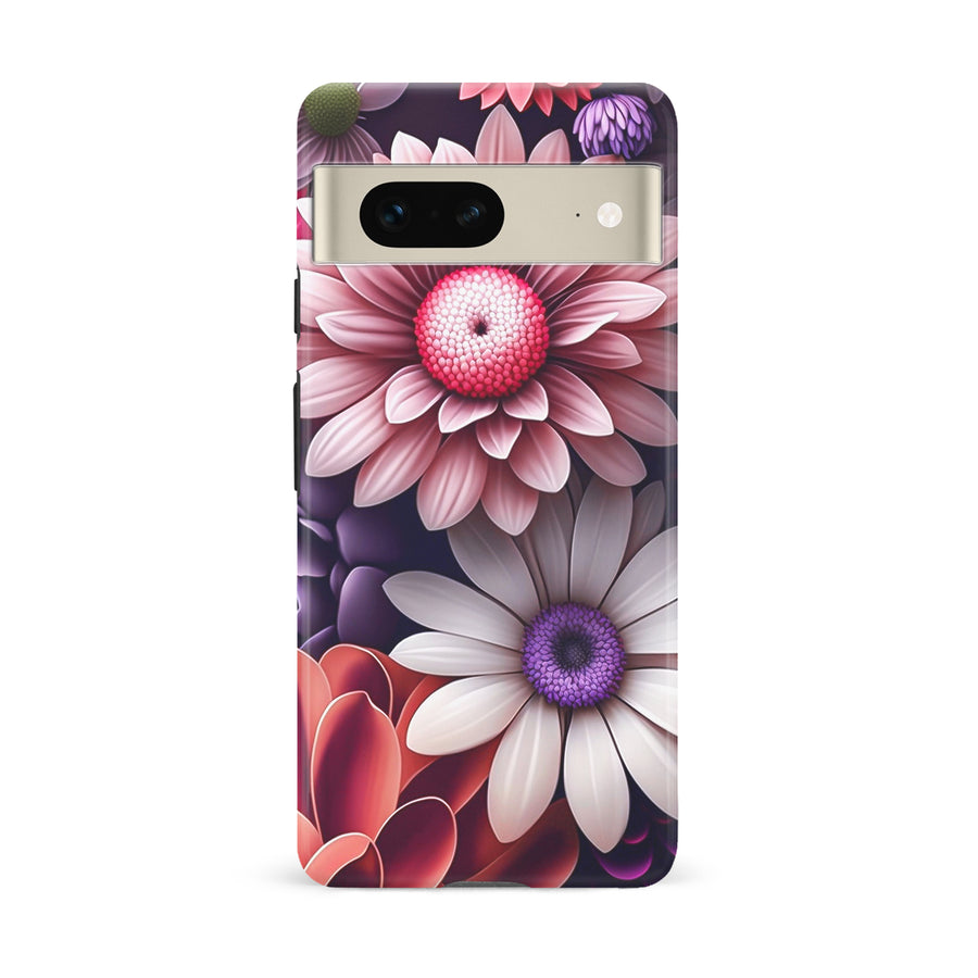 Google Pixel 6A Daisy Phone Case in Purple