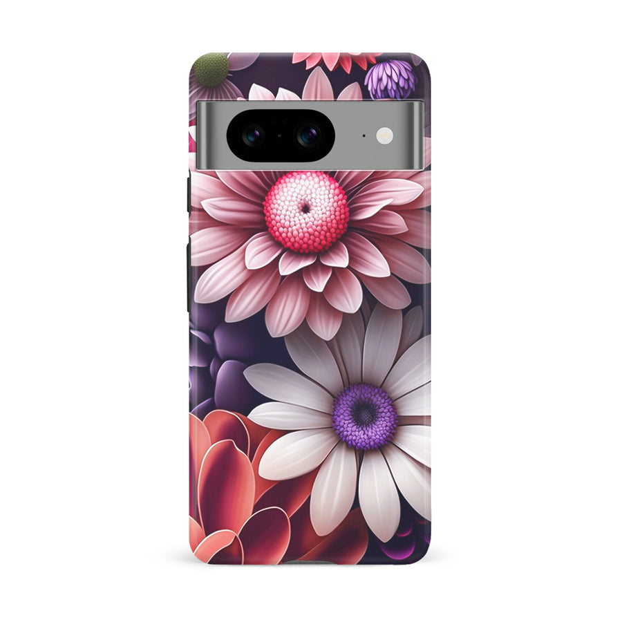 Google Pixel 8 Daisy Phone Case in Purple