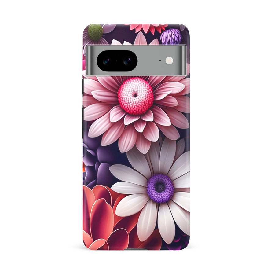 Google Pixel 8A Daisy Phone Case in Purple