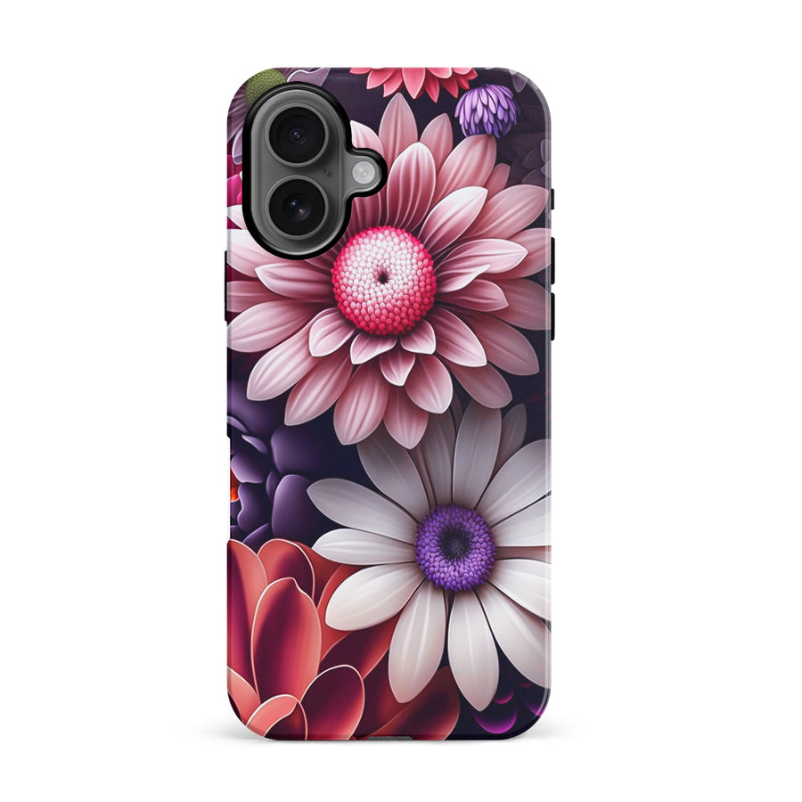 iPhone 16 Daisy Phone Case in Purple