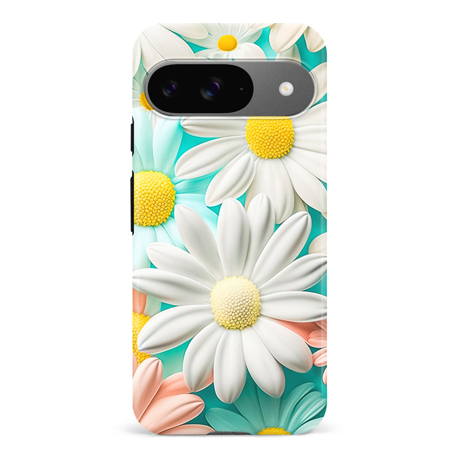 Google Pixel 9 Floral Phone Case in White