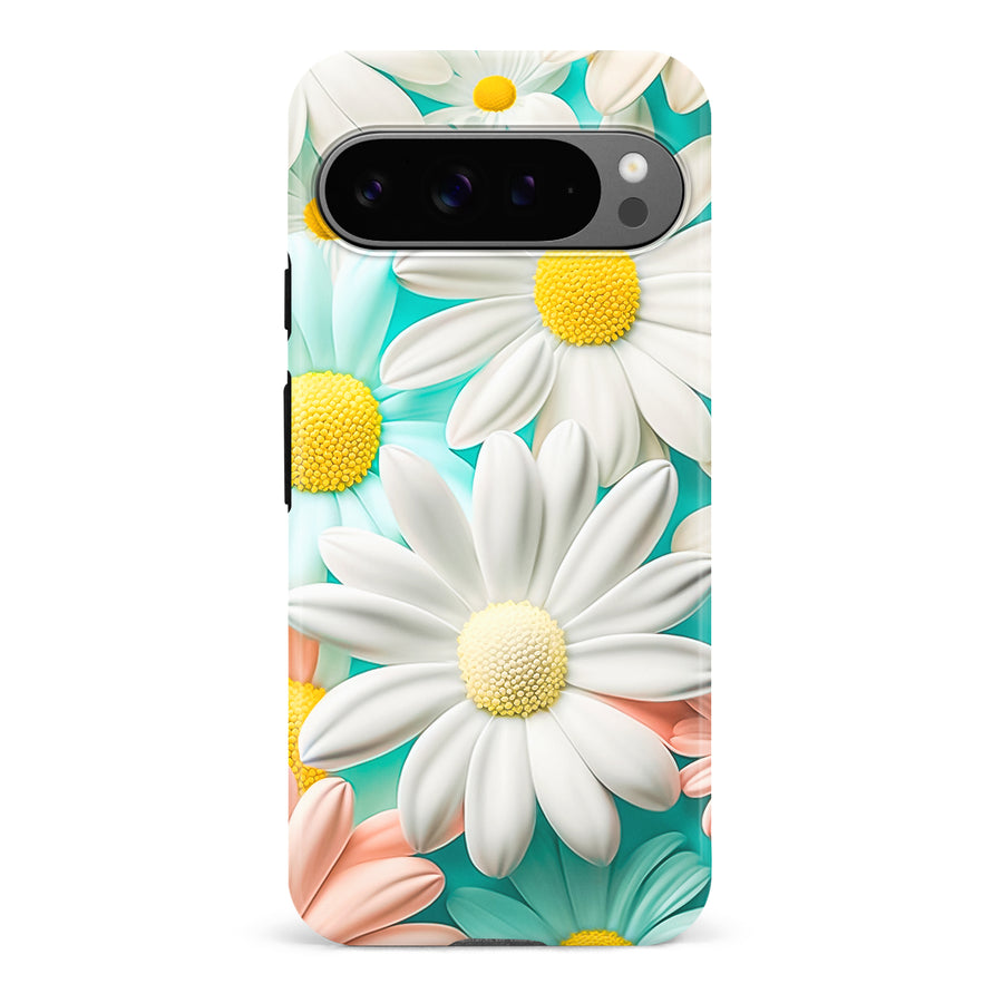 Google Pixel 9 Pro Floral Phone Case in White