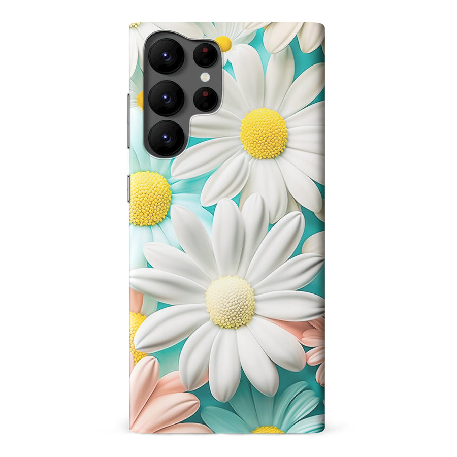 Samsung Galaxy S22 Ultra Floral Phone Case in White