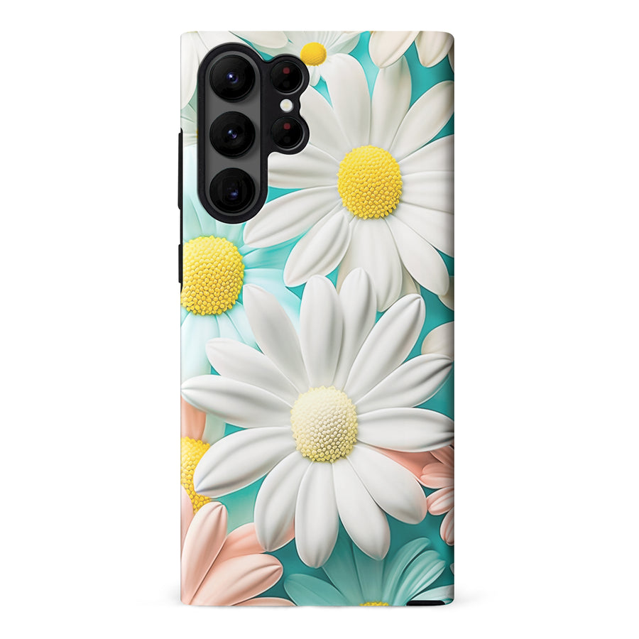 Samsung Galaxy S23 Ultra Floral Phone Case in White