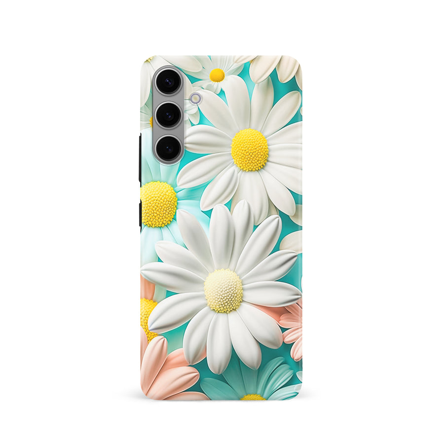 Samsung Galaxy S24 Floral Phone Case in White