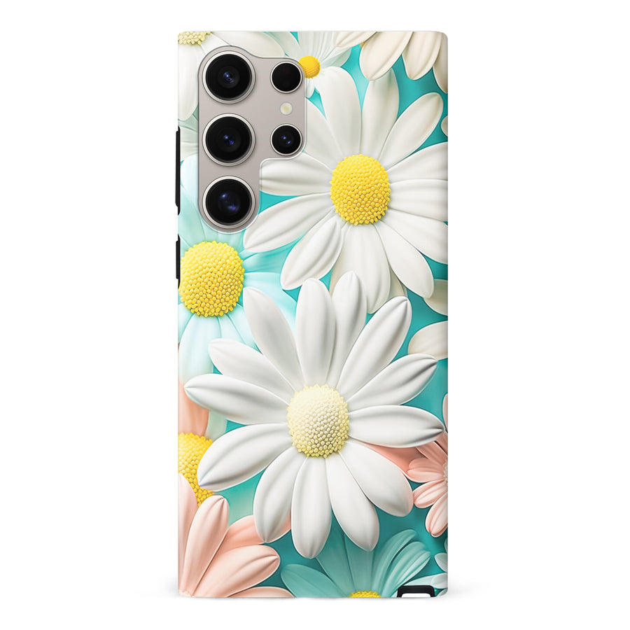 Samsung Galaxy S24 Ultra Floral Phone Case in White