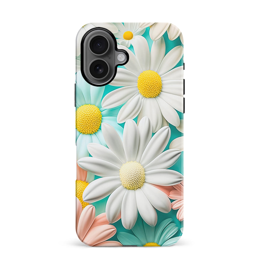 iPhone 16 Floral Phone Case in White