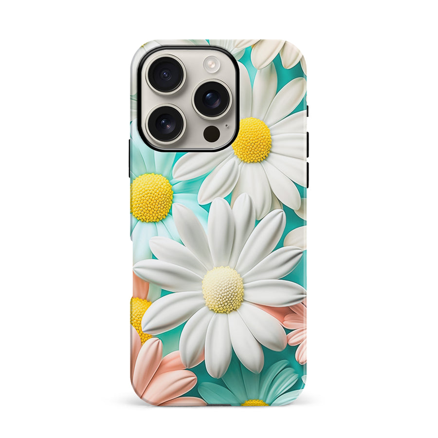 iPhone 16 Pro Floral Phone Case in White