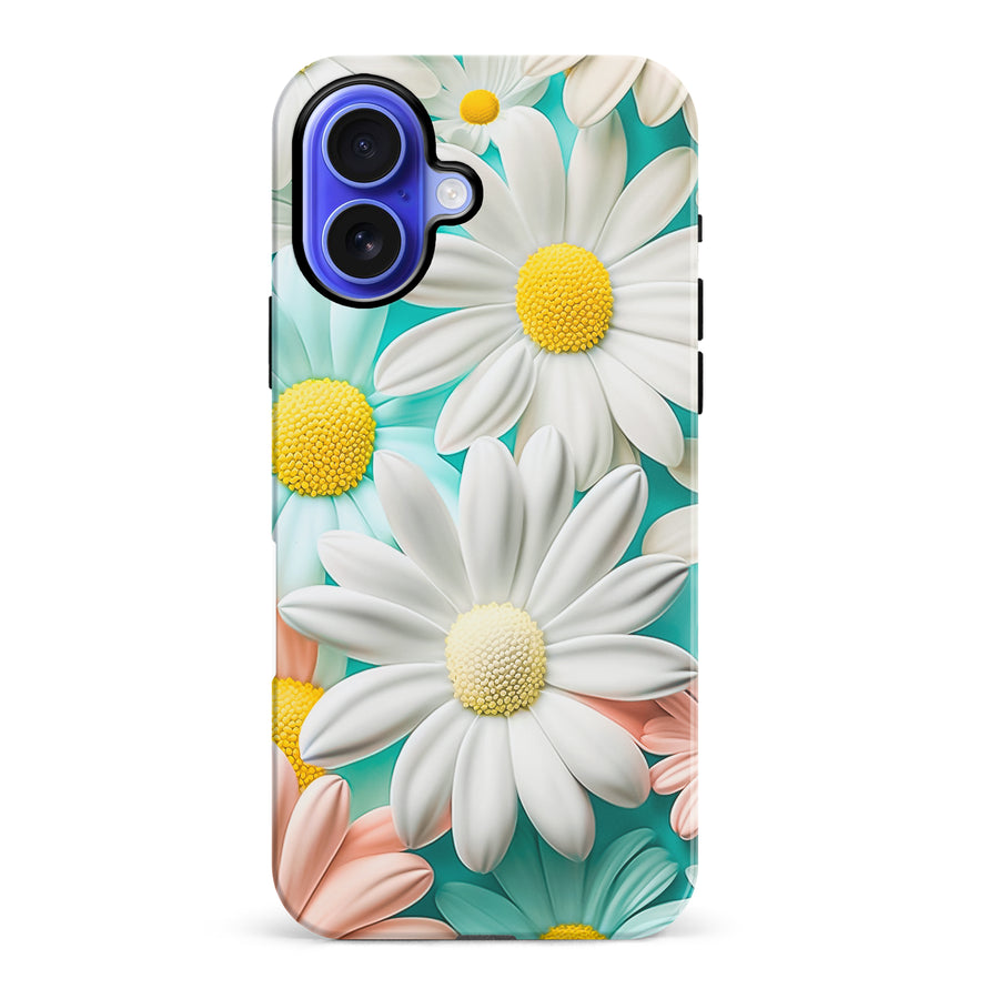 iPhone 16 Plus Floral Phone Case in White