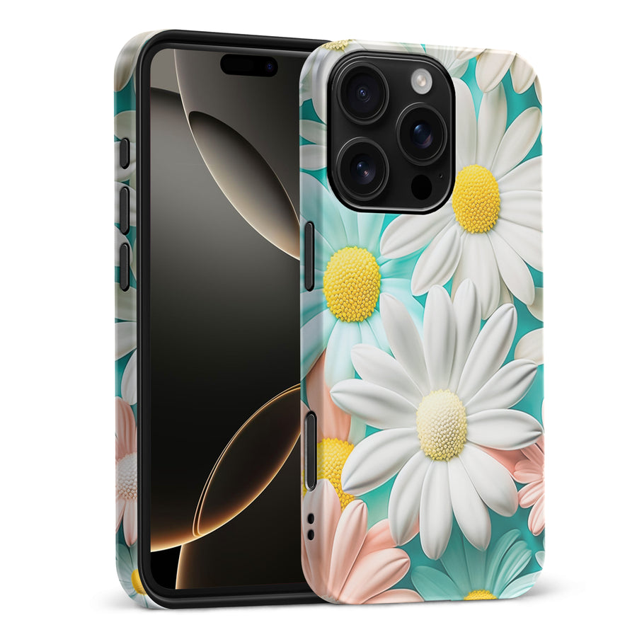 iPhone 16 Pro Max Floral Phone Case in White