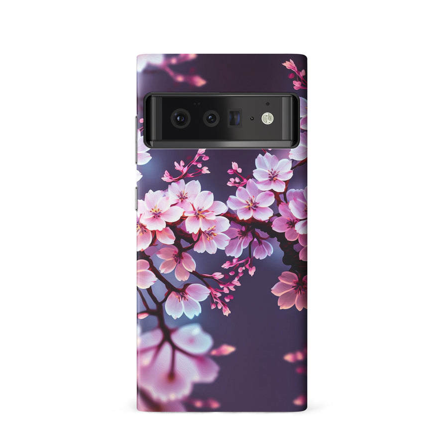 Google Pixel 6 Cherry Blossom Phone Case in Purple
