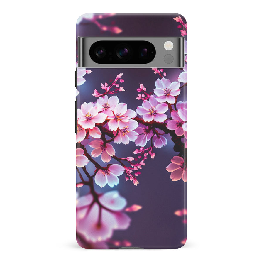 Google Pixel 8 Pro Cherry Blossom Phone Case in Purple