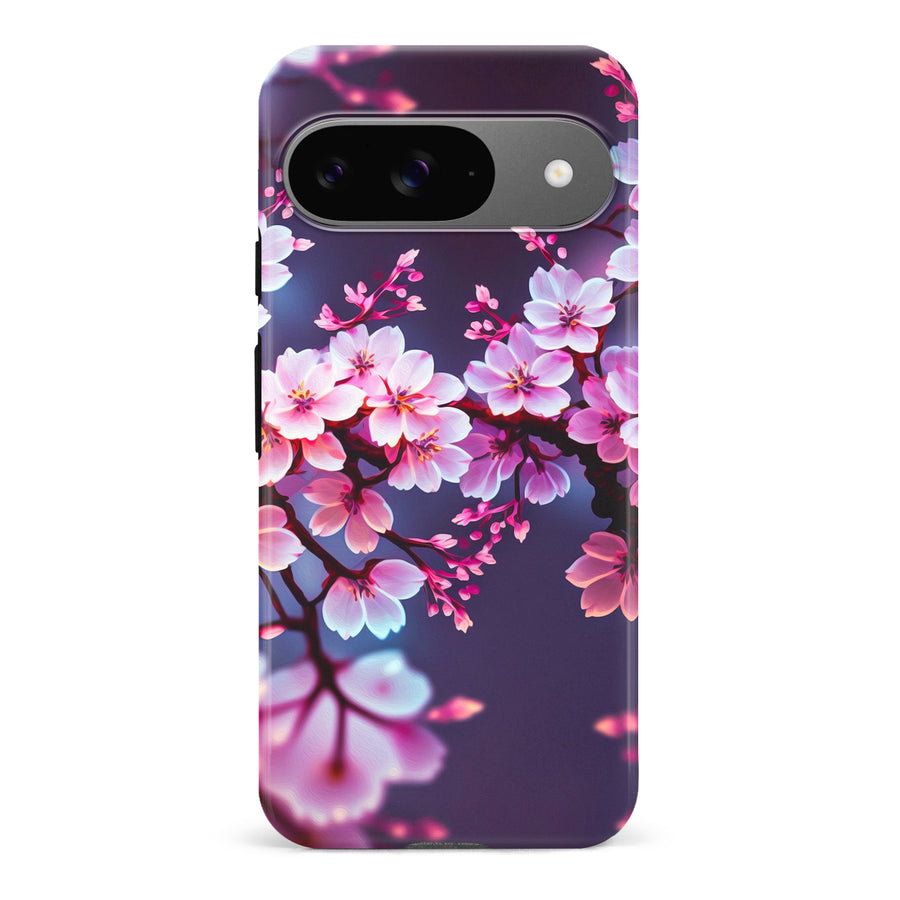 Google Pixel 9 Cherry Blossom Phone Case in Purple