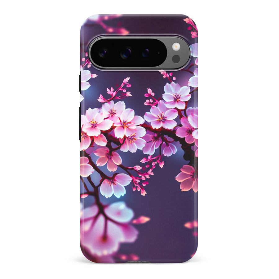 Google Pixel 9 Pro Cherry Blossom Phone Case in Purple