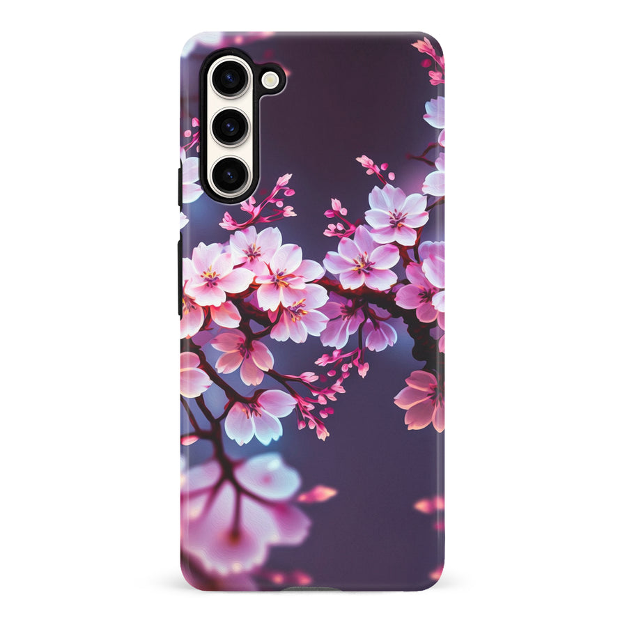 Samsung Galaxy S23 Cherry Blossom Phone Case in Purple